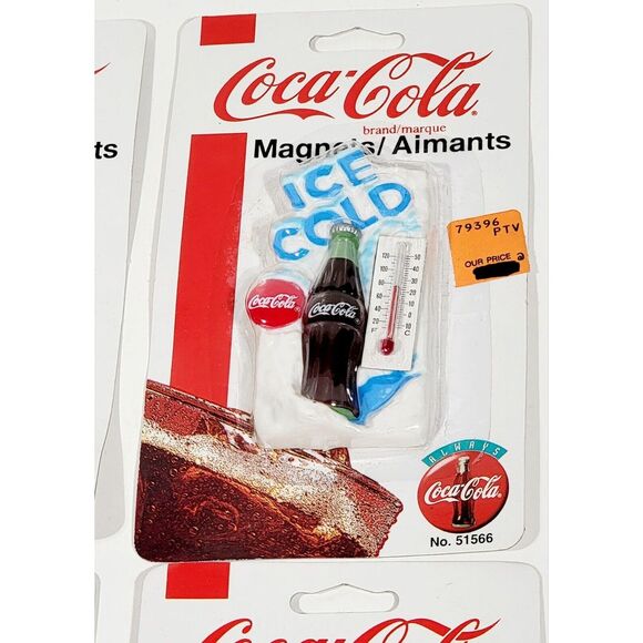4 Vintage Coca Cola Button Fridge "Ice Code" Themostate Magnet NOS 1995 No.51566 - Picture 10 of 12